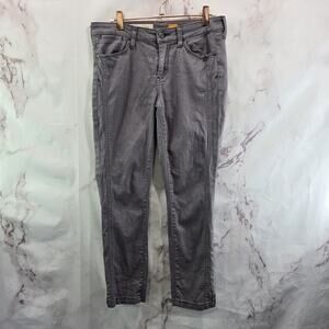Pilcro Jeans Womens 27 Skinny Mid Rise Gray Denim Crop Slit Anthropologie